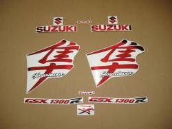 Suzuki Hayabusa 1999 chrome red stickers 