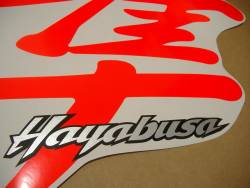 Suzuki Hayabusa 2000 neon red kanji adhesives set