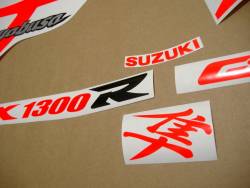 Suzuki Hayabusa 1999 signal fluo red decals stickers