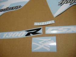 Suzuki busa gsx1300r k1 k2 k3 white kanji decals kit 