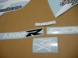 Suzuki busa gsx1300r k1 k2 k3 white kanji decals kit 