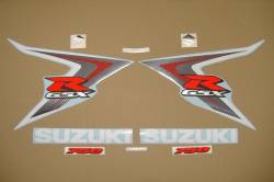 Suzuki gsxr 750 2008 k8 white blue complete decals kit