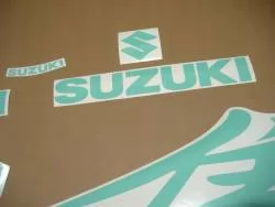 Suzuki Hayabusa 1999 turquoise green kanji decals kit