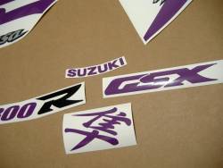 Suzuki Hayabusa gsx1300r k1 purple kanji decals set