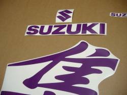 Suzuki busa gsx1300r 2002 purple stickers kit
