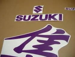 Suzuki busa gsx1300r 2002 purple stickers kit