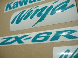 Kawasaki ZX6R 636 opal green decals set