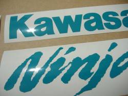 Kawasaki ZX-6R Ninja blue green decals set