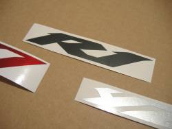 Yamaha R1 2003 silver grey replica logo sticker set