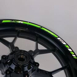 Kawasaki zx12r zx14 reflective green wheel rim stripes set