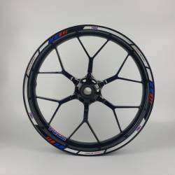 Honda hrc reflective white red blue wheel rim stripes decals set