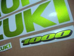 Suzuki gsxr 1000 k1 k2 k3 k4 k5 green decals kit