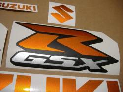 Suzuki gsxr 1000 2001 2003 2005 orange decals adhesives kit