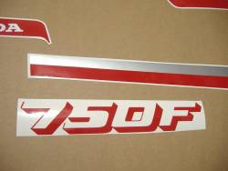 Honda cbx 750f rc17 1986 black stickers kit 