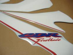 Honda cbr 1000rr 2007 sc57 custom white decals kit