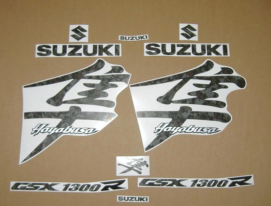 Suzuki Hayabusa camouflage green adhesives set
