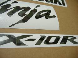 Kawasaki Ninja ZX10R pixelated camouflage decals set