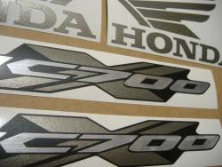 Honda NC700X 2013 red logo decals kit 