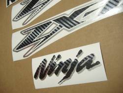 Kawasaki ZX12R Ninja carbon fiber decal set