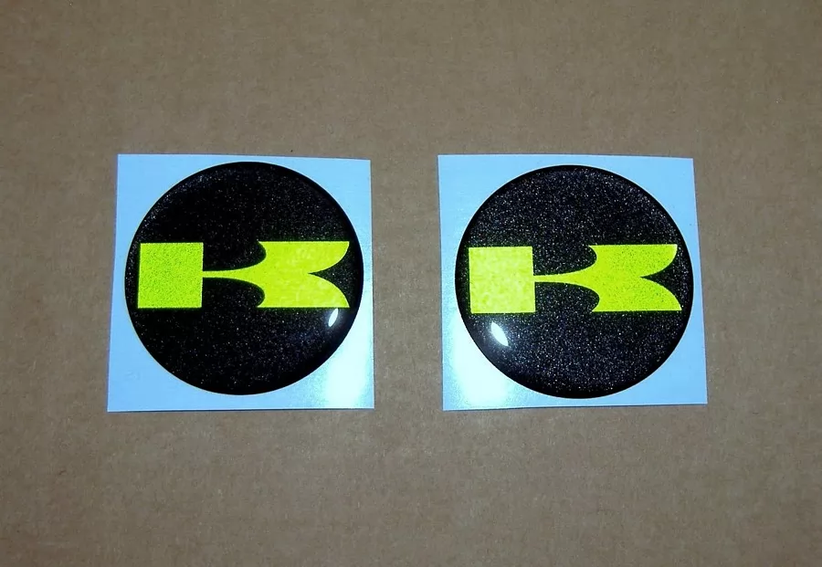 3D green gel emblems for Kawasaki