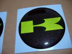 Kawasaki 3D gel raised emblems decals