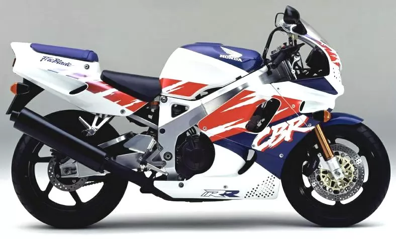 Honda Fireblade 1993 white purple labels graphics